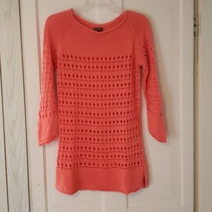 Hannah brand coral Fall sweater sz S